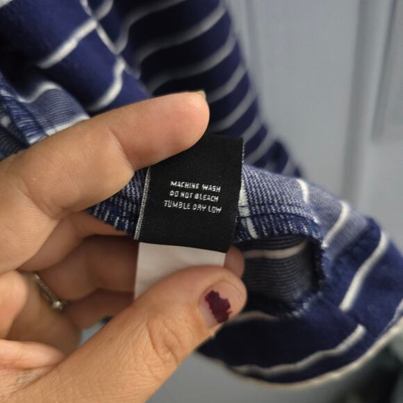 Torrid Navy Striped Open Front Blazer Size 1 – Nautical, Workwear, Minimalist - Picture 6 of 6